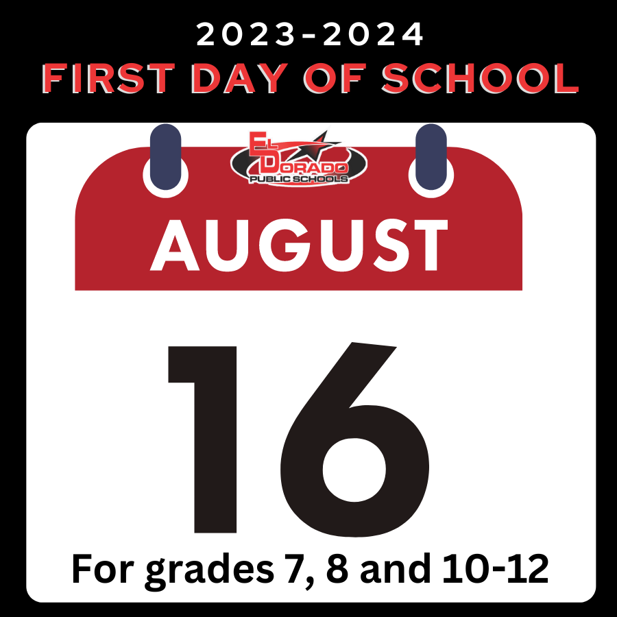 First day of school for grades 7, 8, and 10-12 is August 16