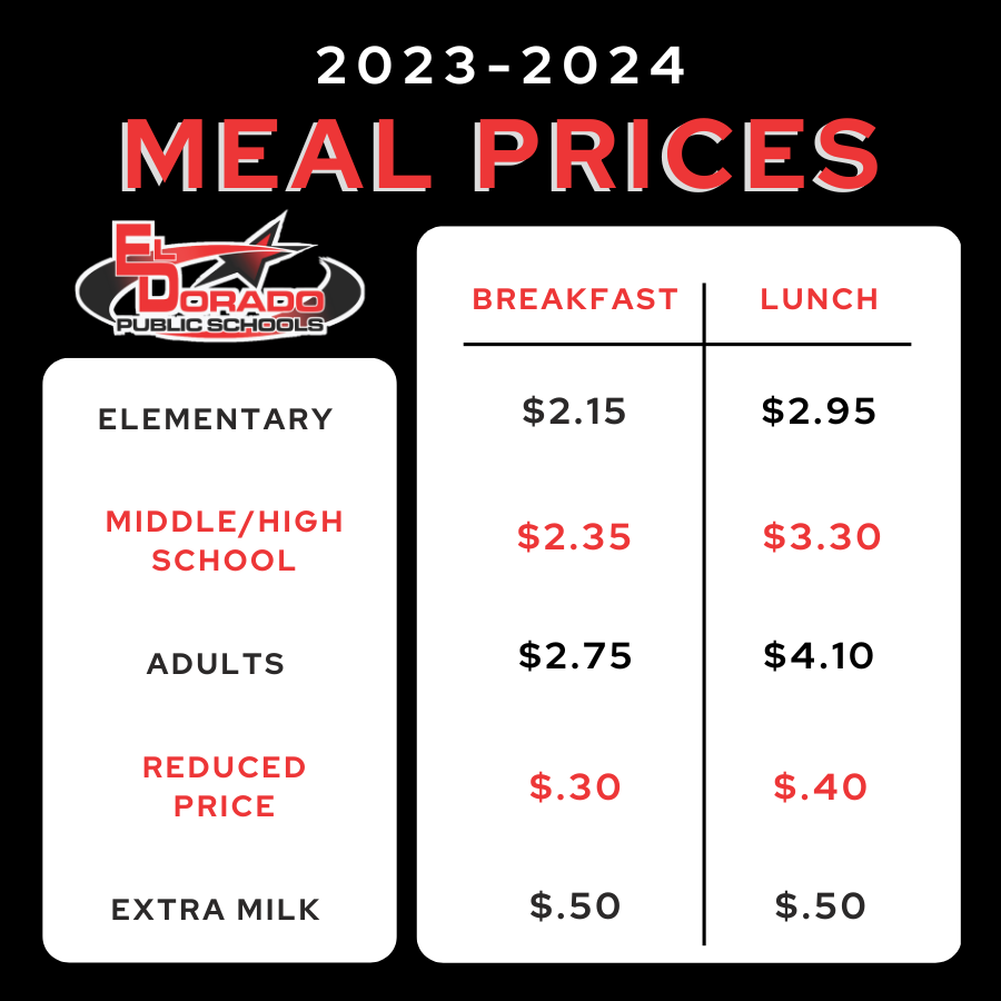2023-2024 Meal Prices