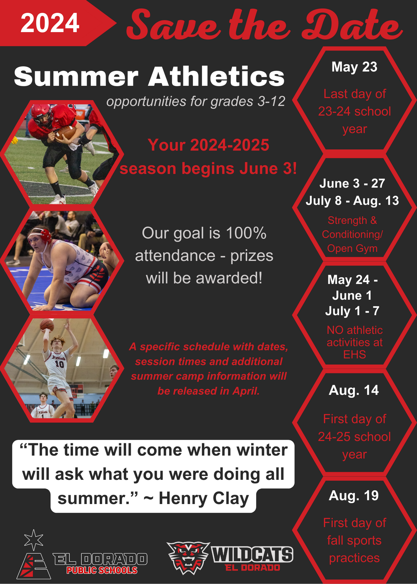 Save the Date for Summer Athletics