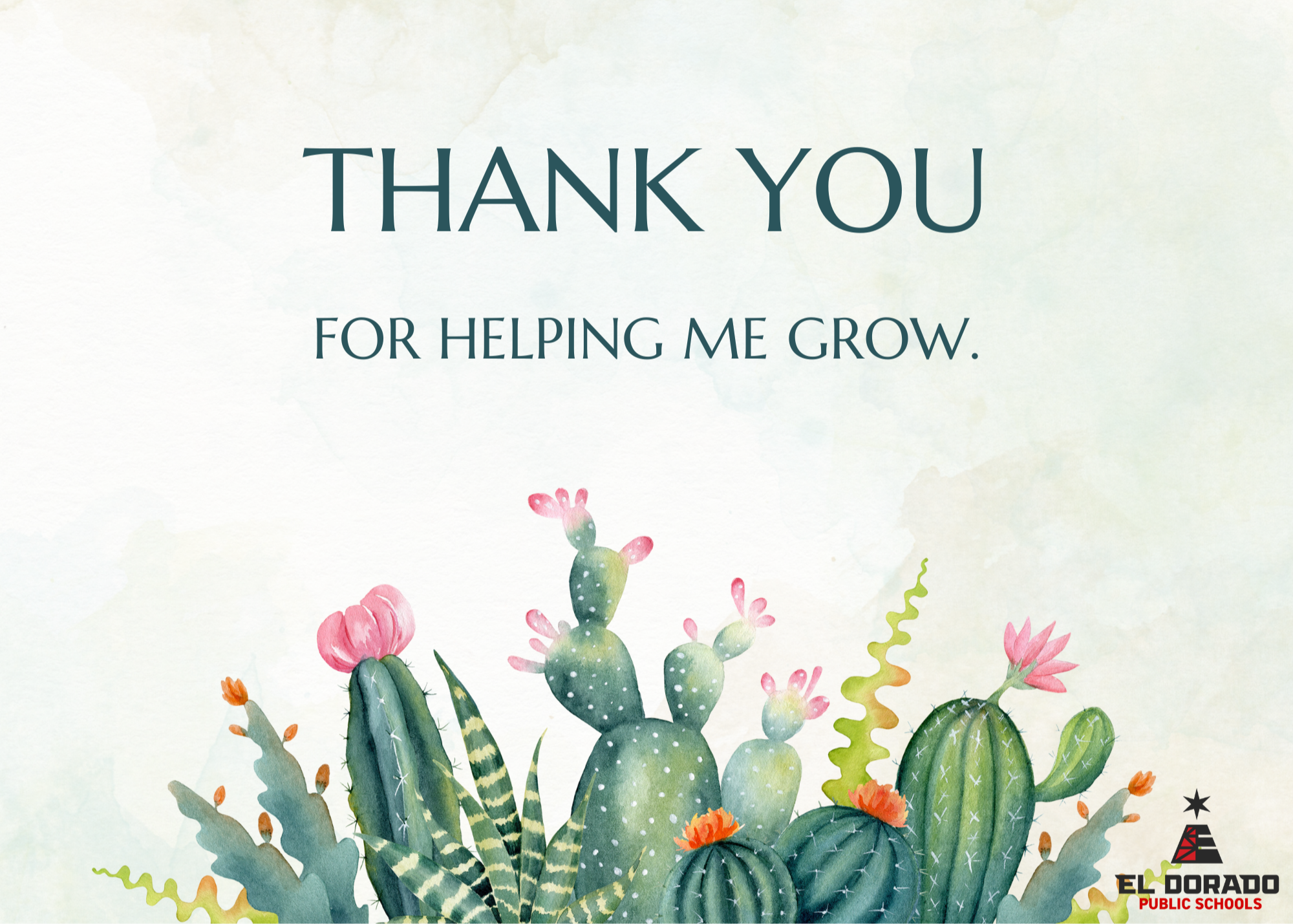 Thank you for helping me grow.