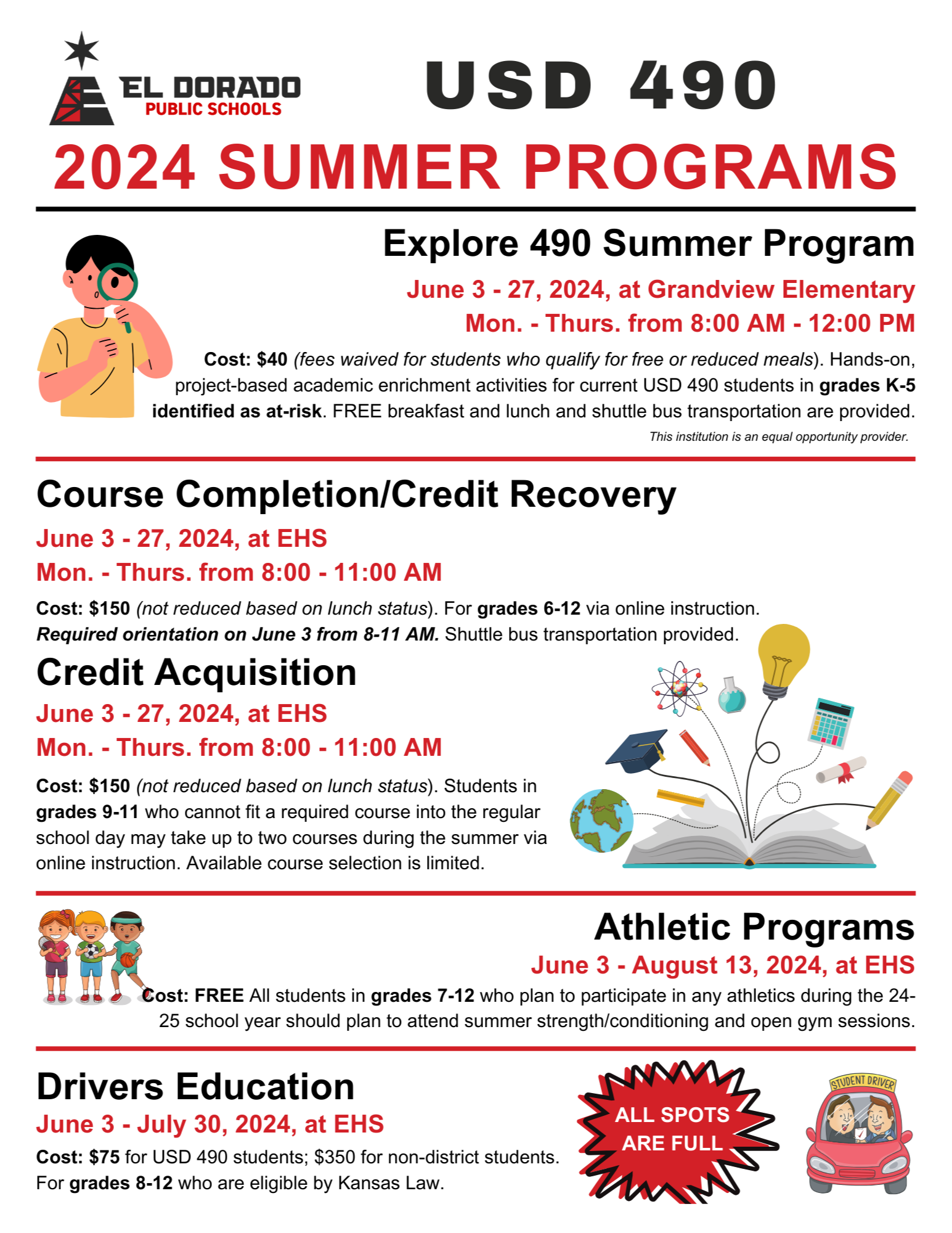 USD 490 Summer Programs