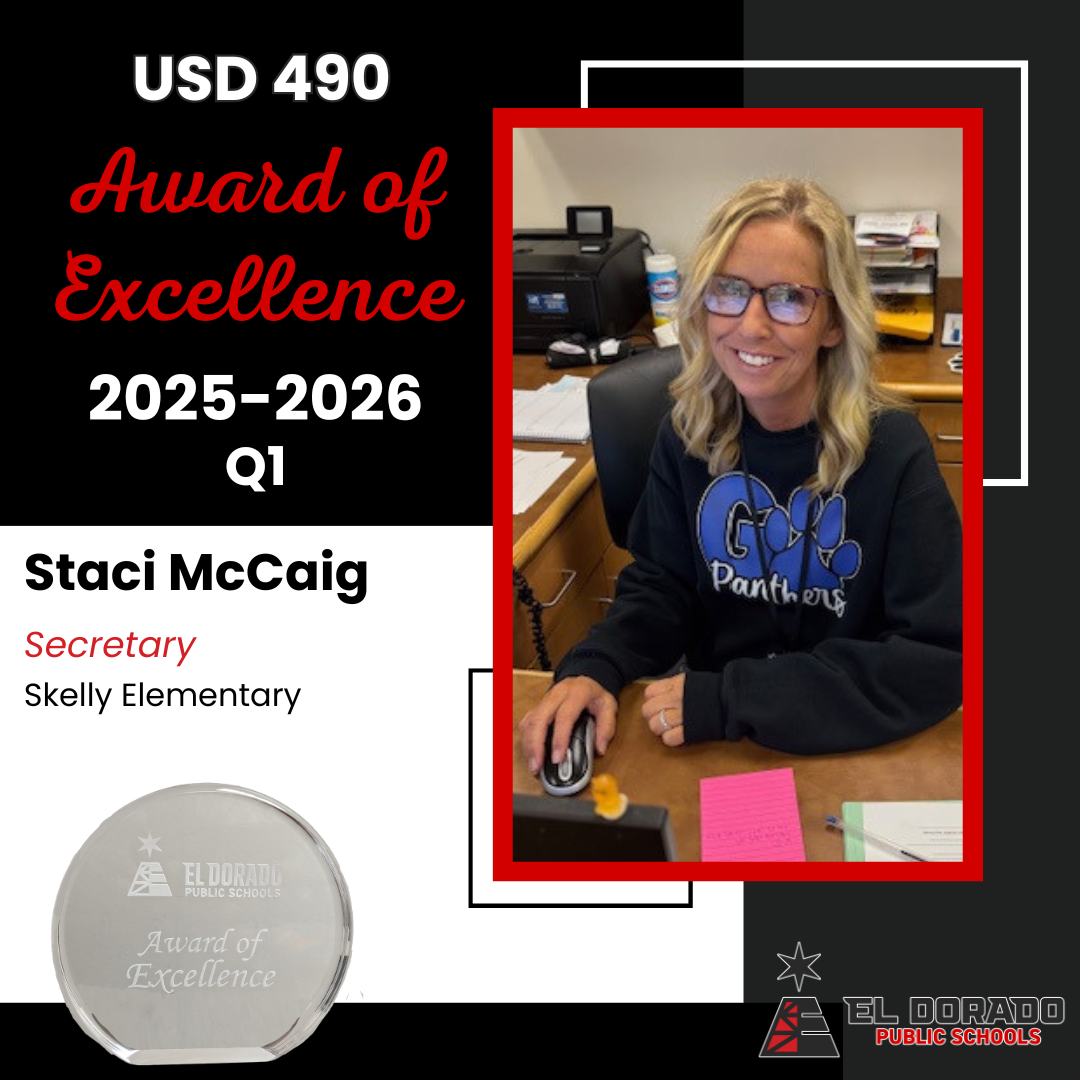 2025-2026 Q1 Award of Excellence Recipient Staci McCaig