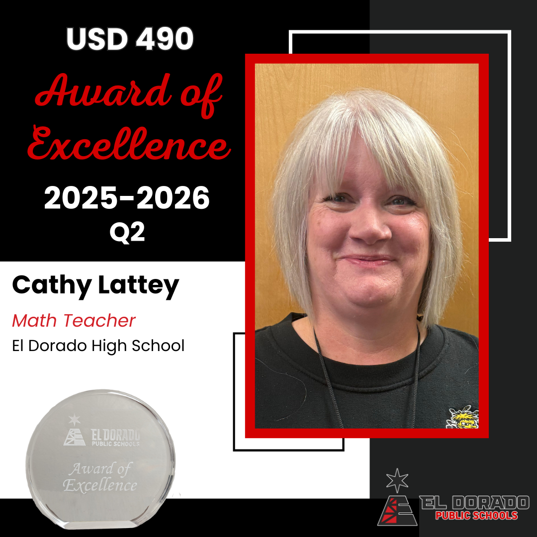 Q2 Award of Excellence recipient Cathy Lattey, EHS Math Teacher