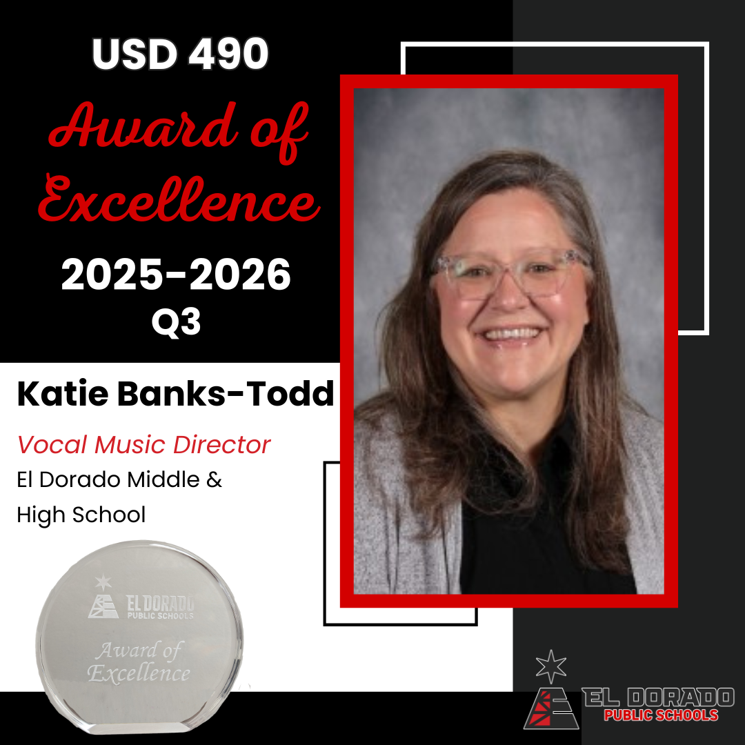 Q3 Award of Excellence recipient Katie Banks-Todd, EHS/EMS Vocal Music Director