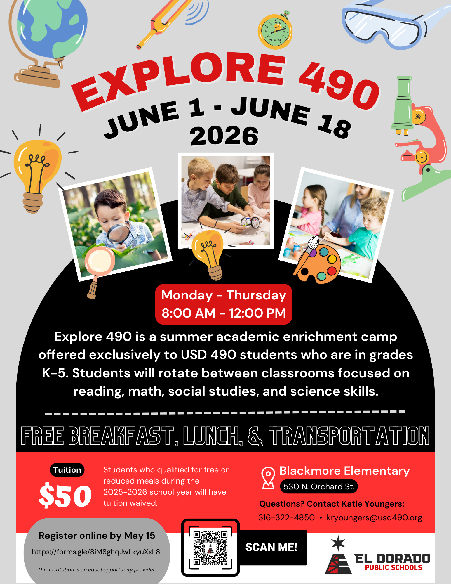 English Explore 490 flyer. Details on webpage.