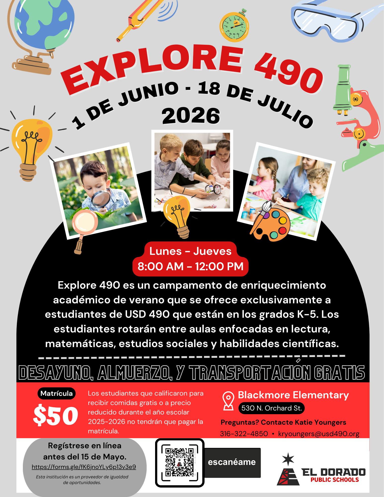 Spanish Explore 490 flyer. Details on webpage