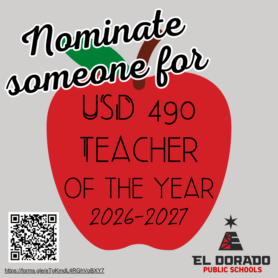 Nominate someone for USD 490 Teacher of the Year 2026-2027