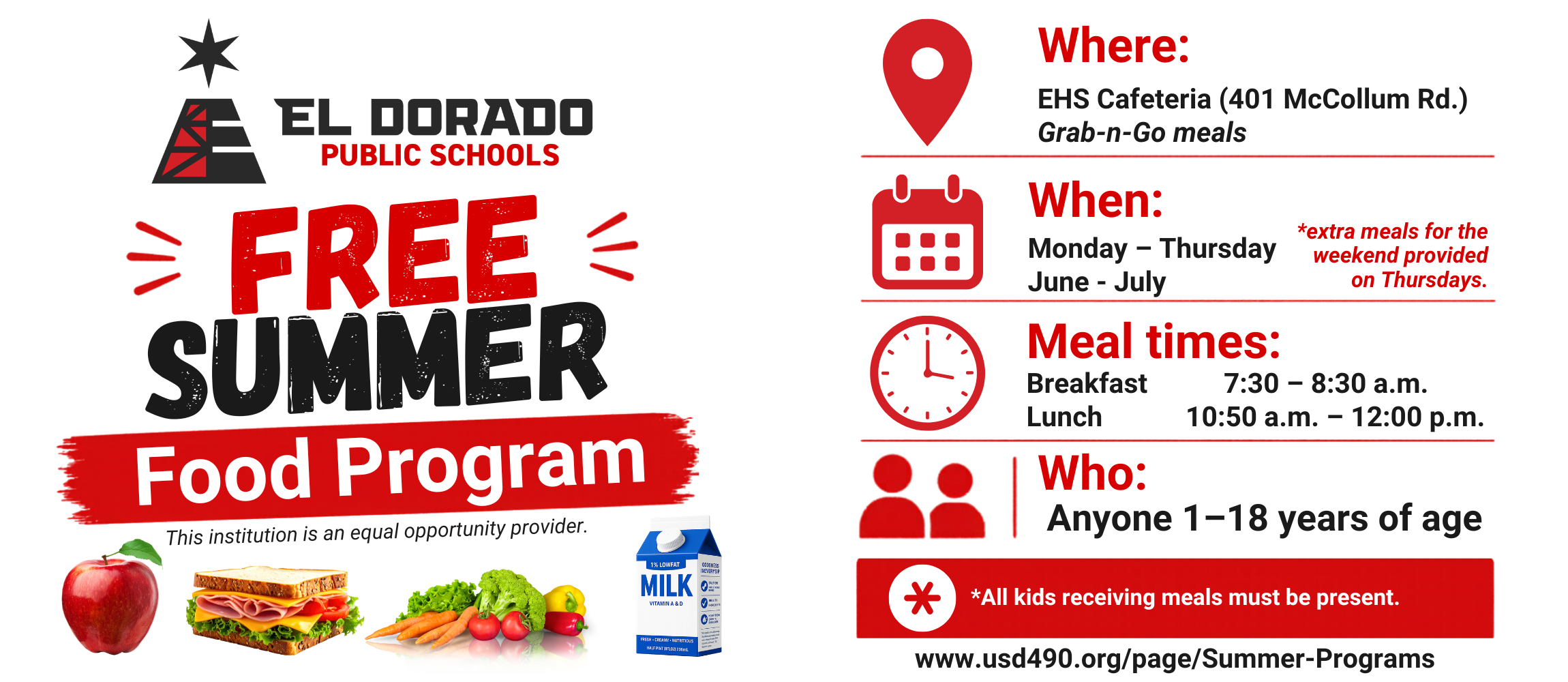 Free summer food program being offered for kids this summer