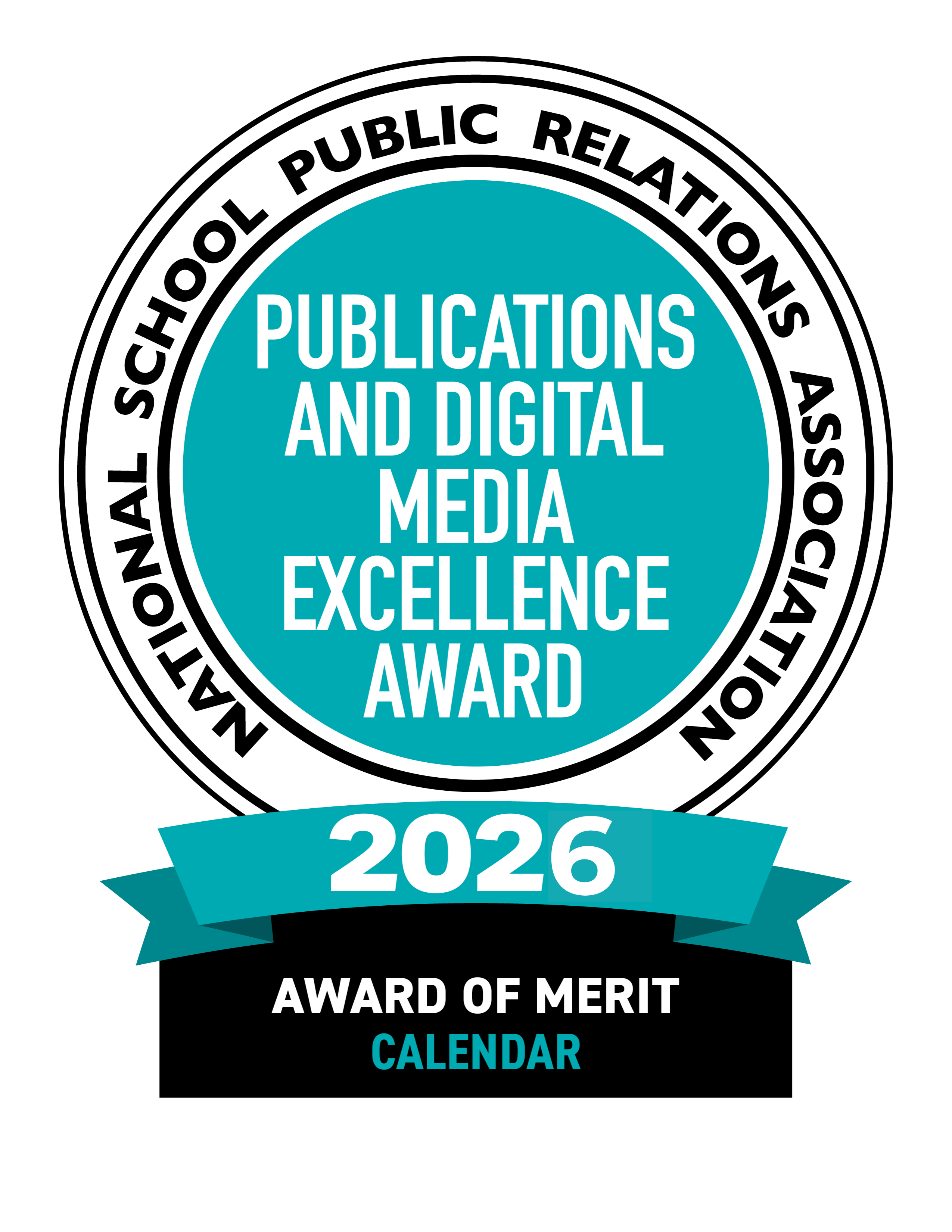 NSPRA Publications Contest Award of Merit badge for the Calendar