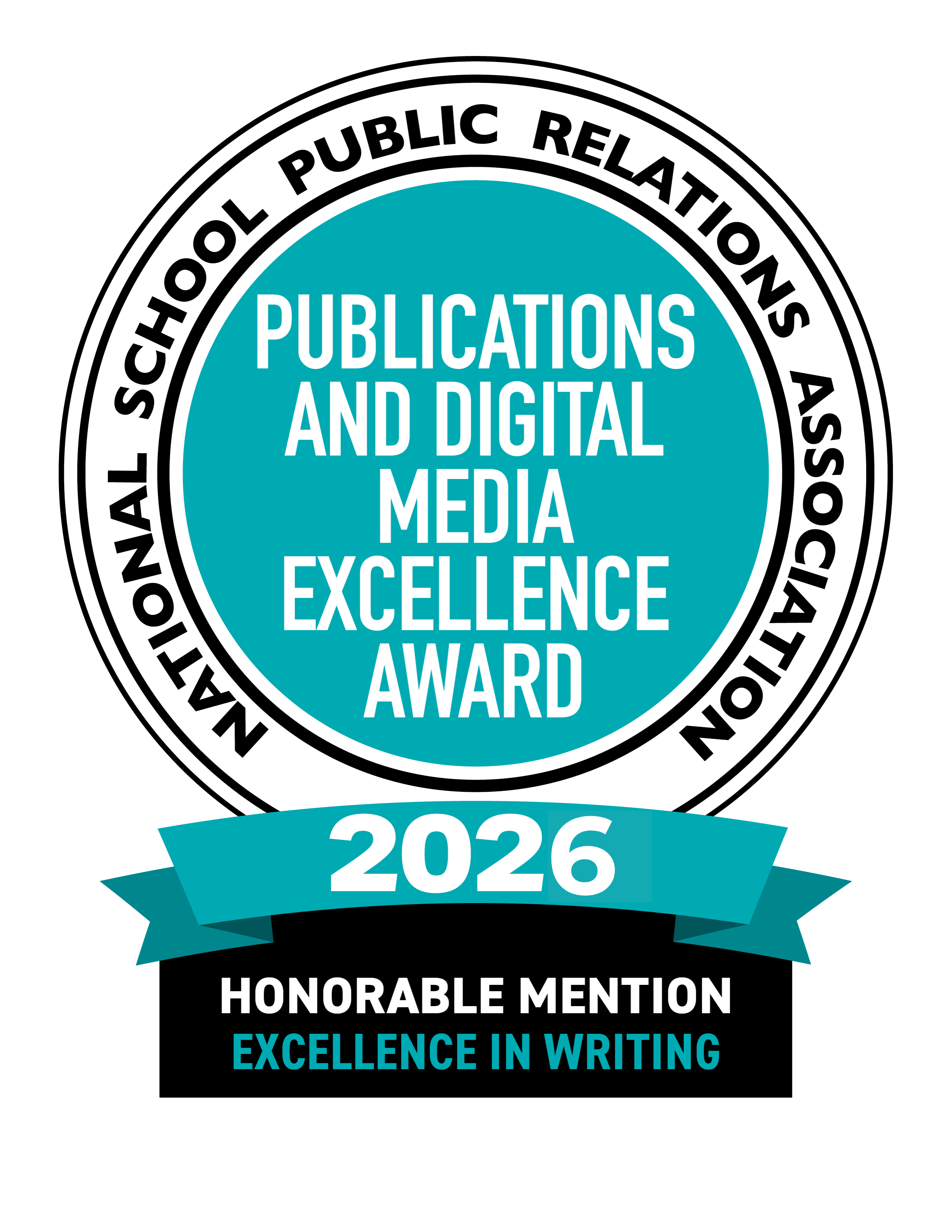 NSPRA Publications Contest Honorable Mention badge for article writing