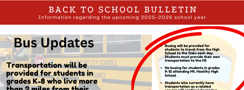Back to school bulletin