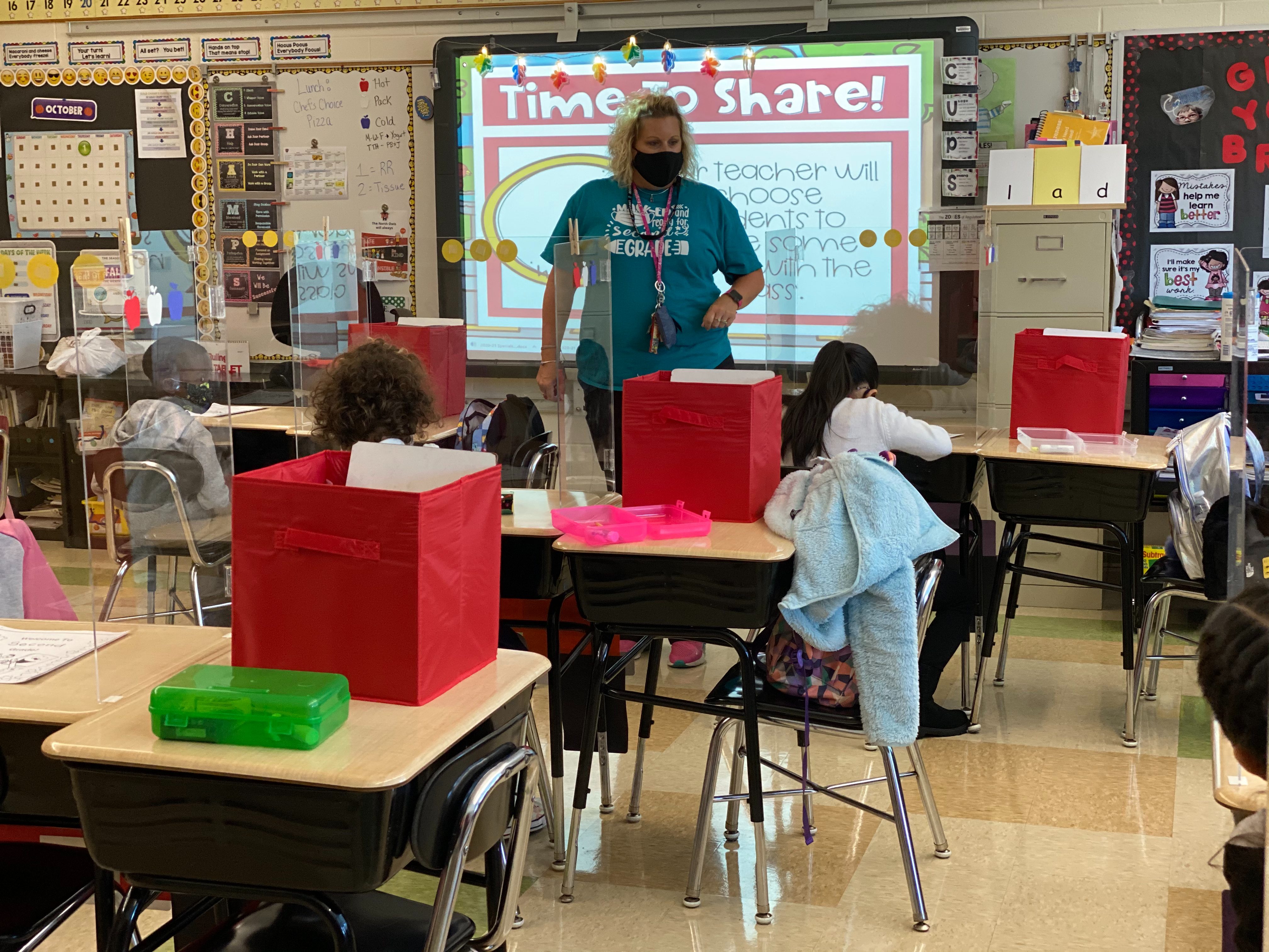 Mrs. Sterwerf working with students
