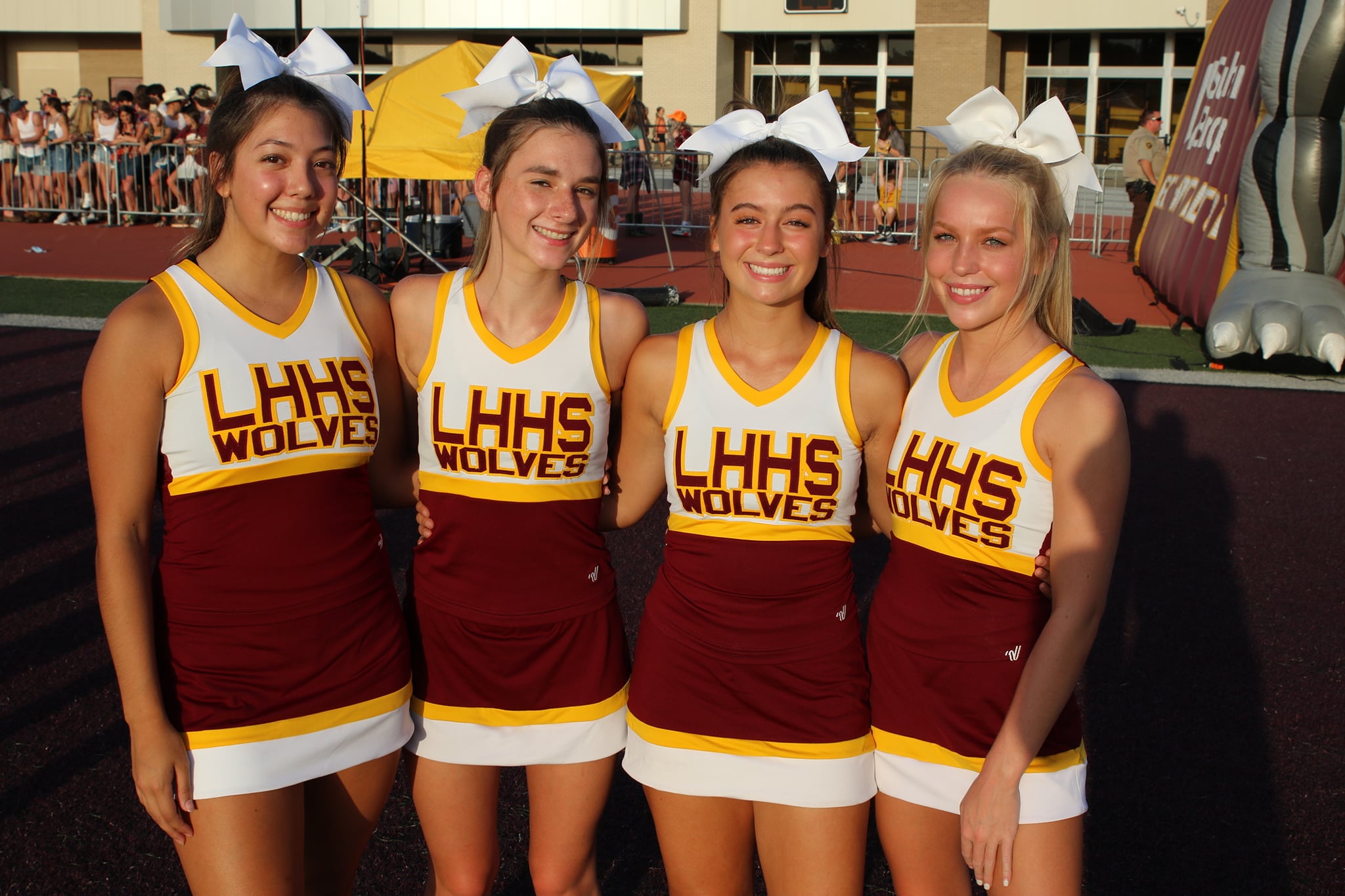 Cheerleaders ready for football game!