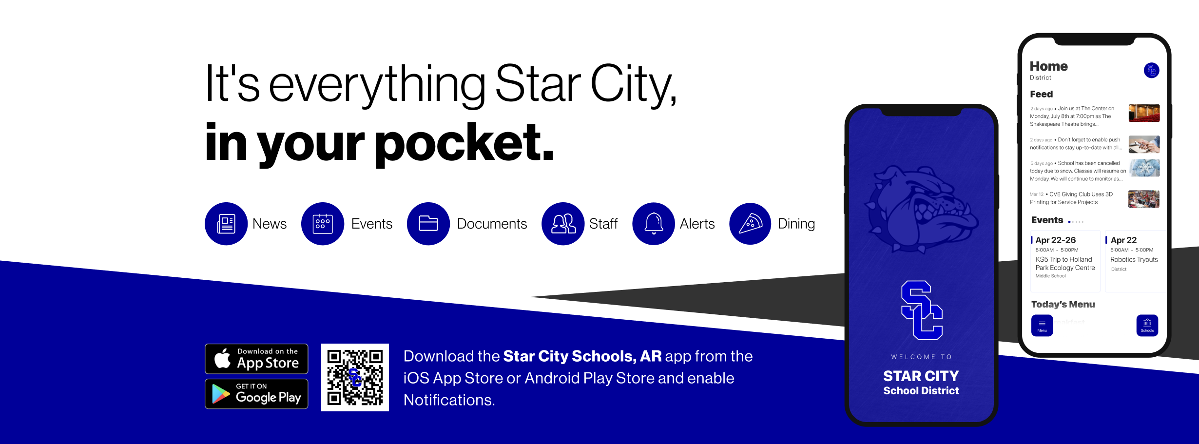 Advertisement for Star City's mobile app. Links are present in the footer