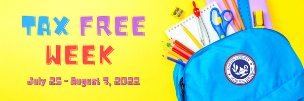 Back to School Sales Tax Holiday