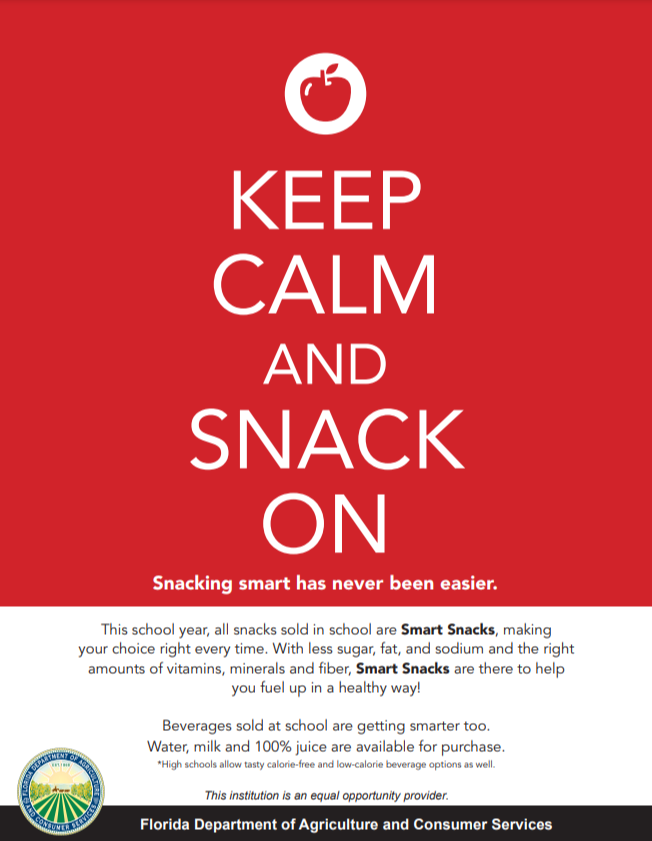 Keep Calm Snack On Flyer