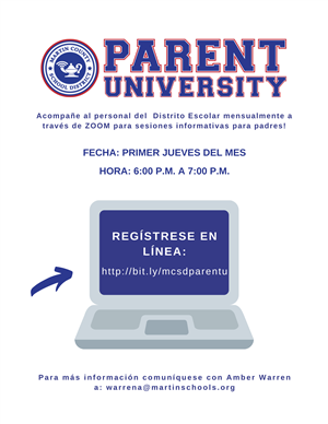 Parent University Flyer Spanish