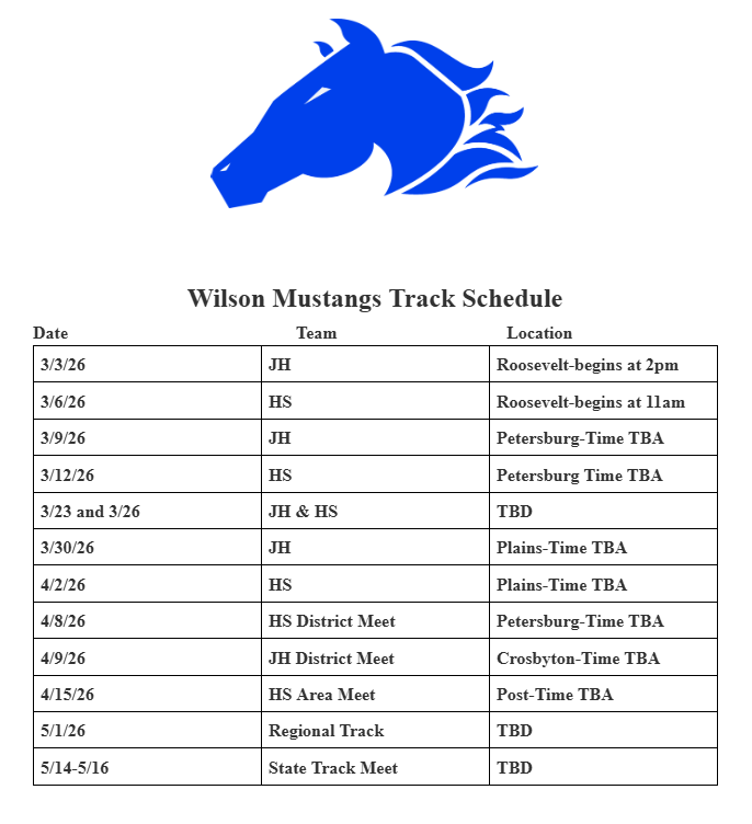 Track Schedule
