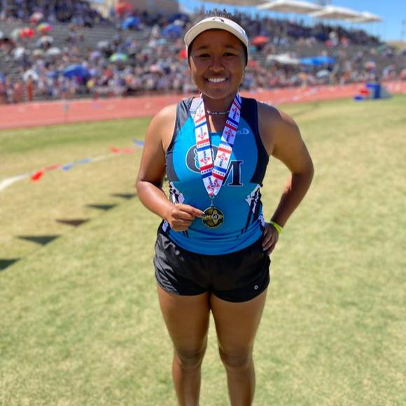 Shout out to Shaolin Munir from Organ Mountain High School for her impressive javelin throw of 131 feet in track & field. She is now the 2021-2022 5A Girls State Champion for Javelin. 
