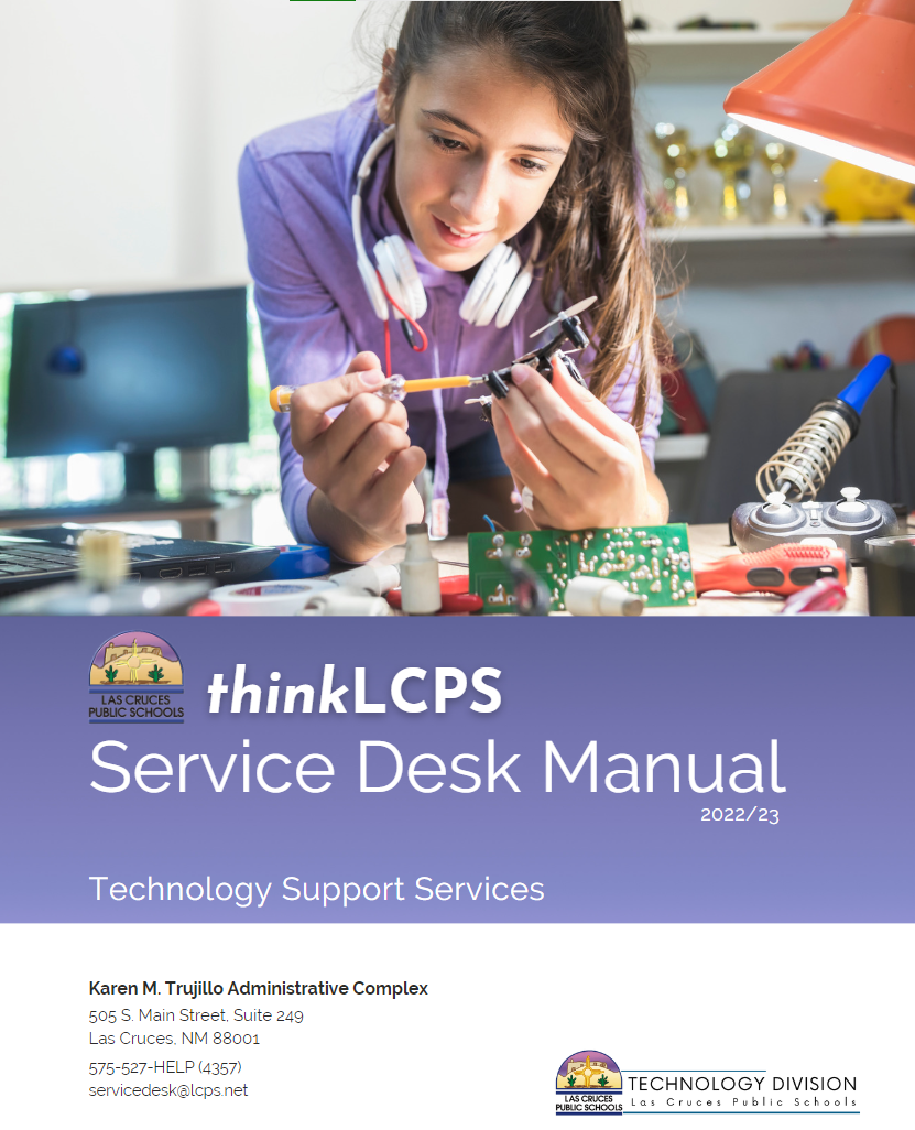 Service Desk Help Manual Cover Page