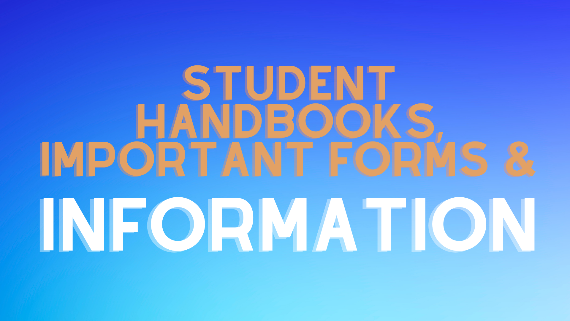 Student Handbooks Etc