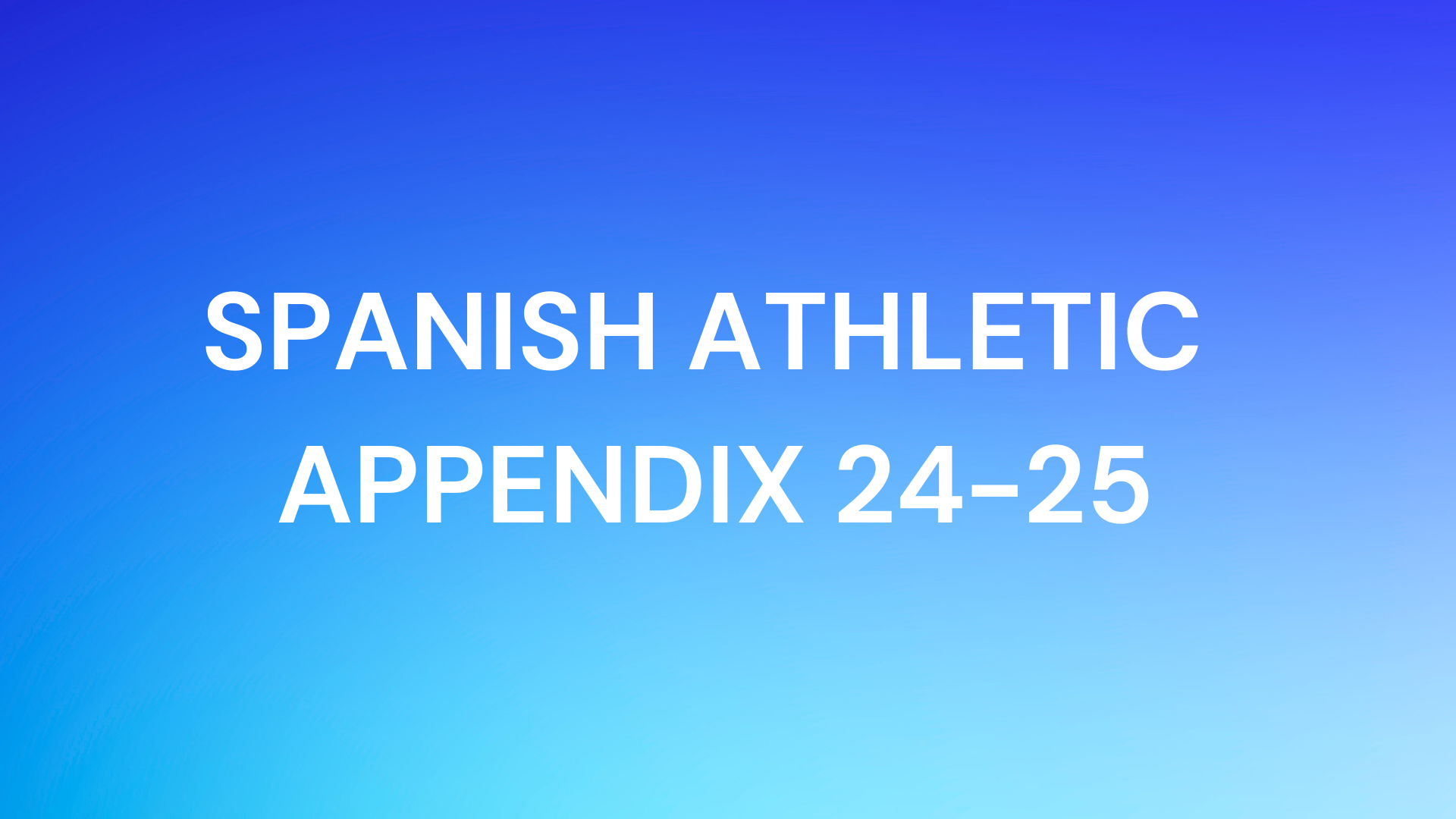 SPANISH APPENDIX