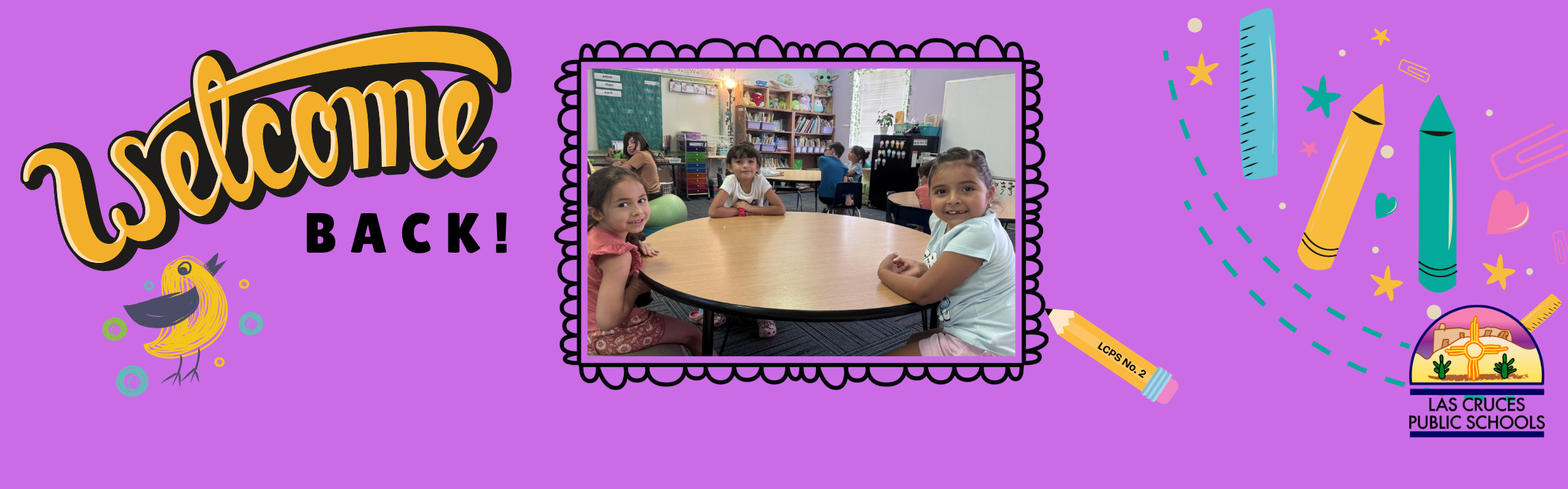purple back to school graphic