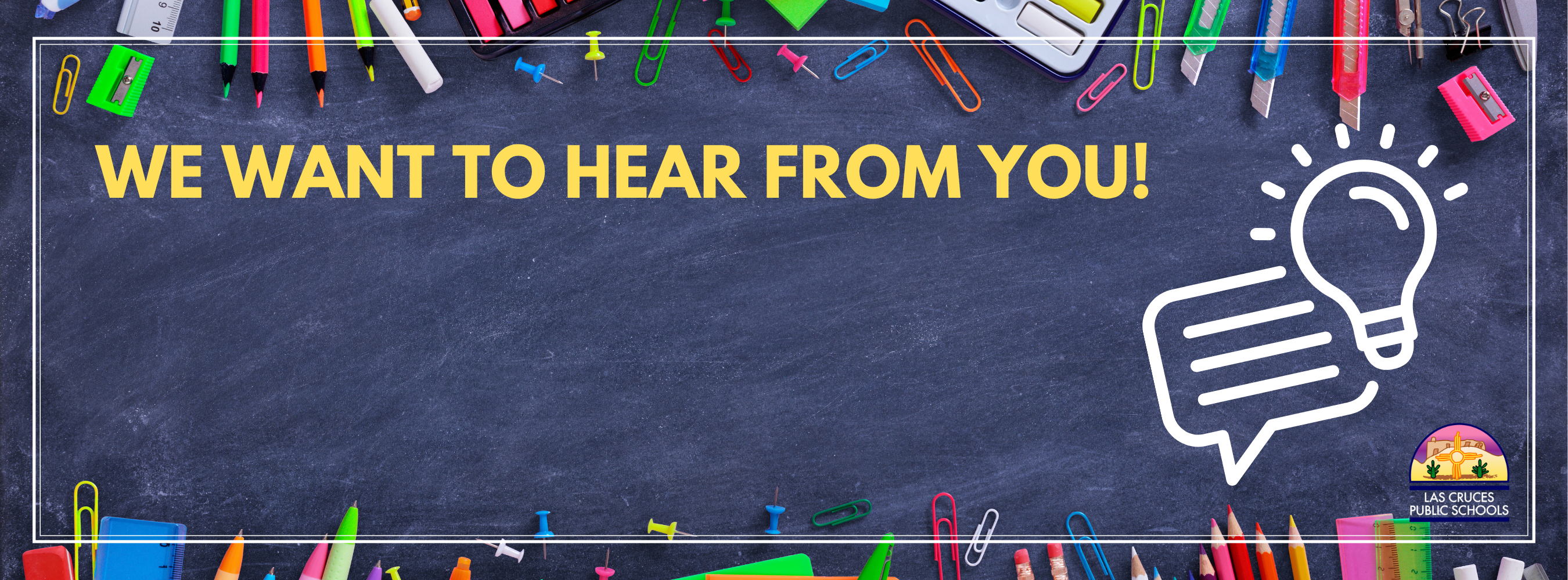 We want to hear from you!