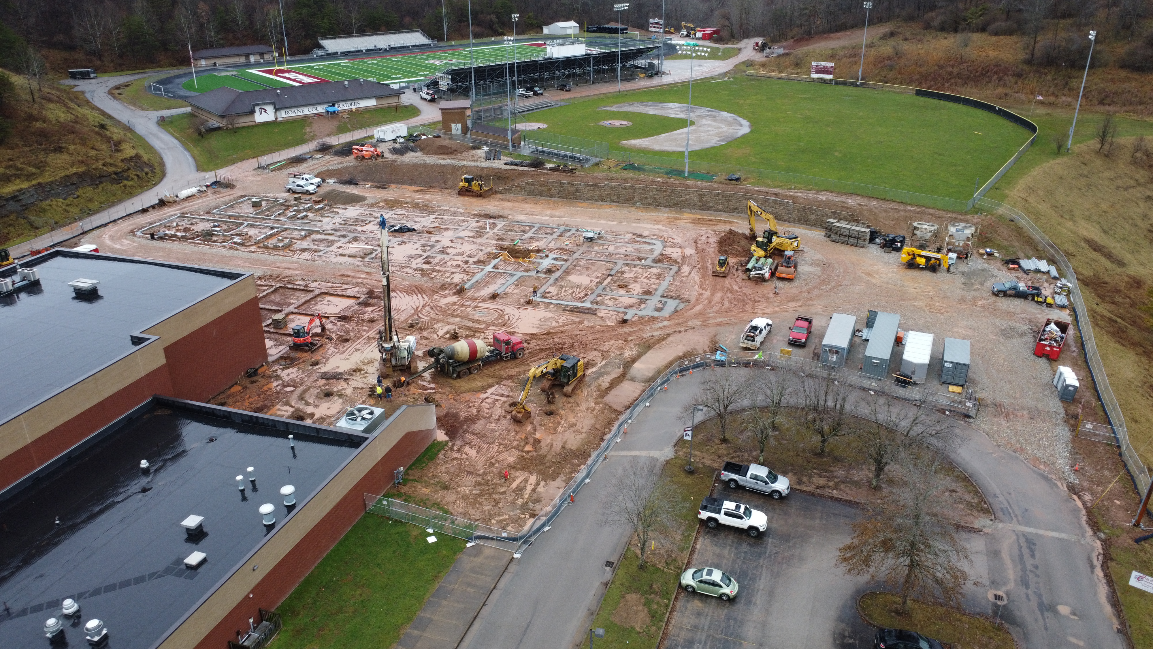 Construction of the new Spencer Middle School