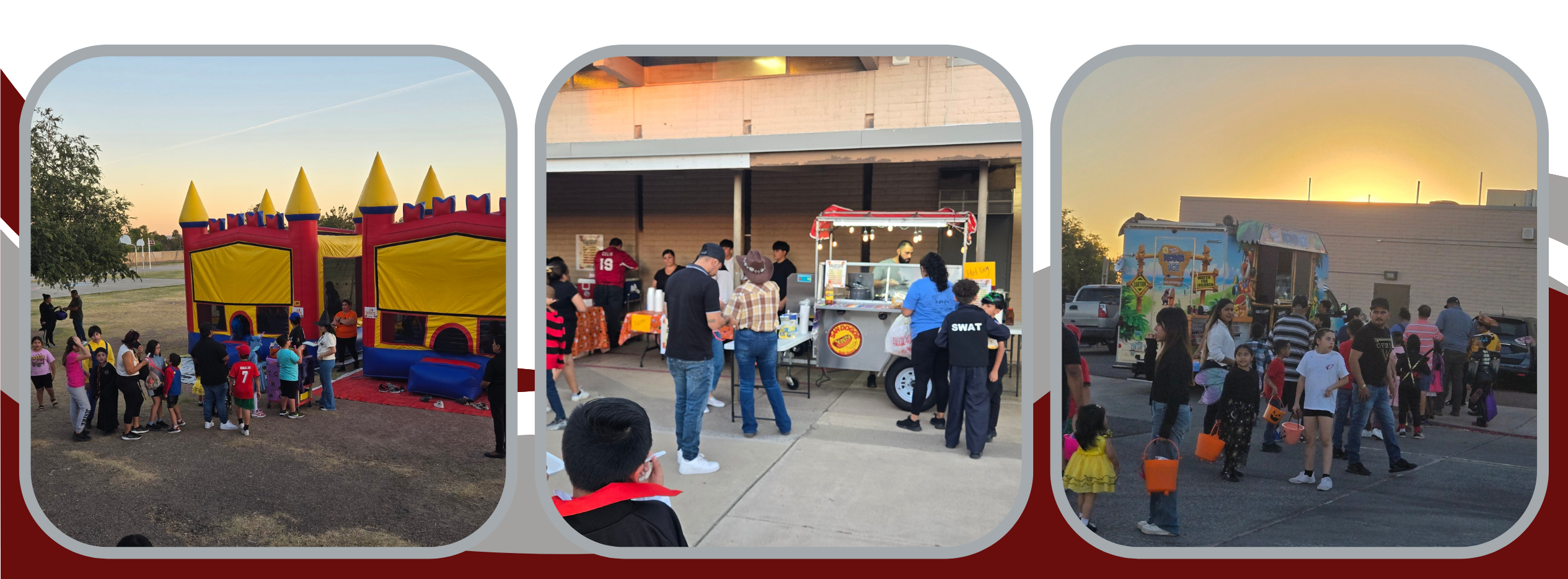 People waiting in line for food