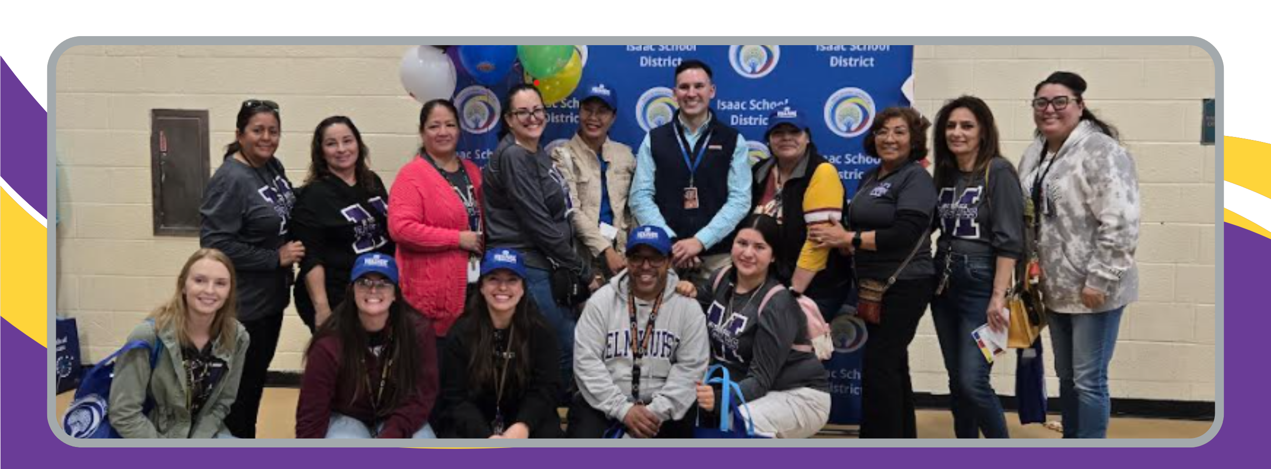 Group of Staff posing for a picture at the Isaac School District Health Fair