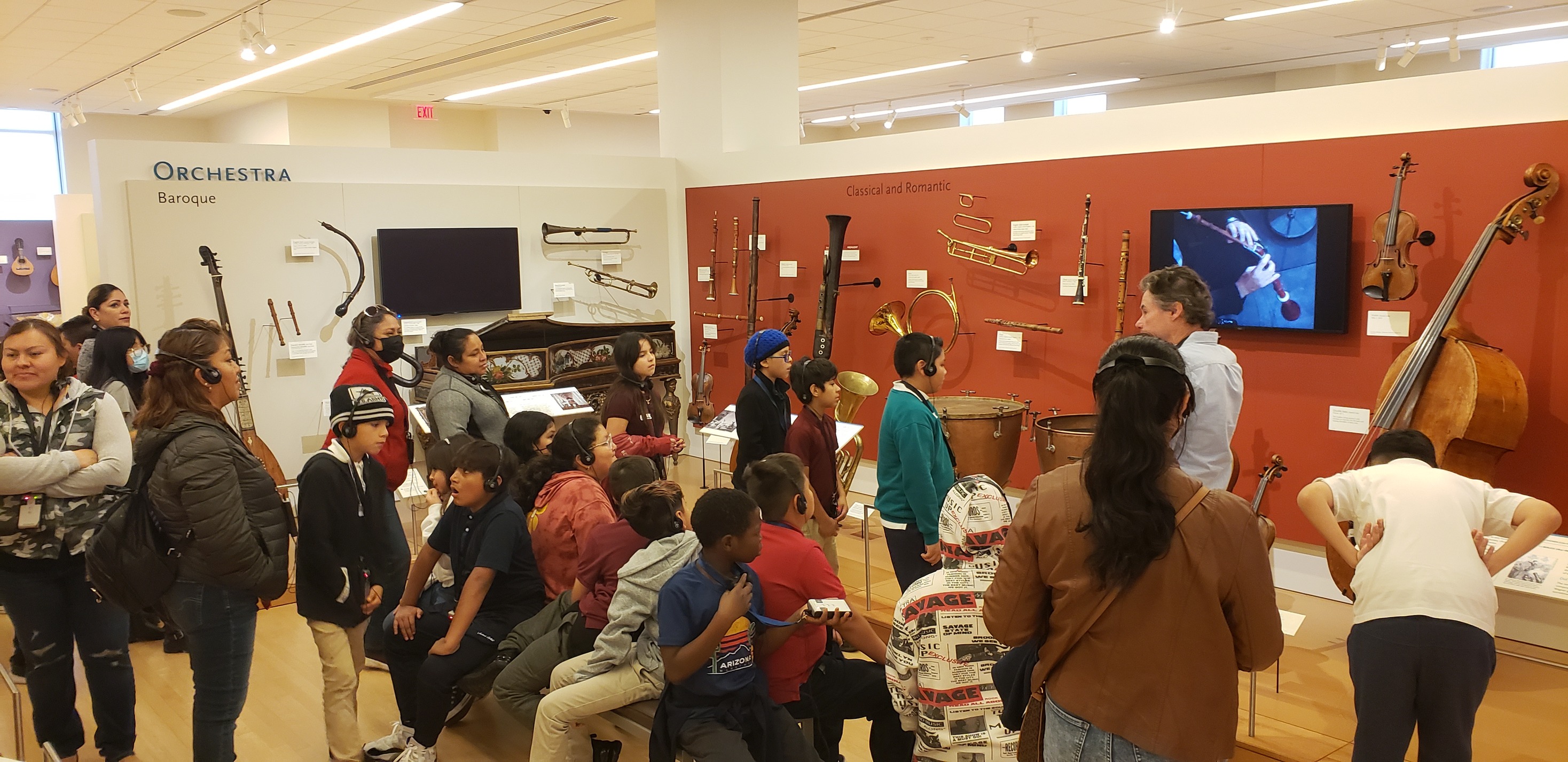 Students at the musical instrument museum.