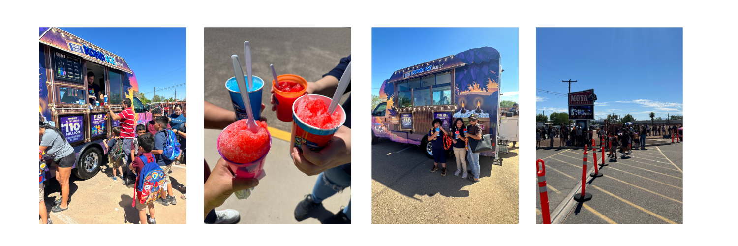 We would like to say thank you to all the parents and students who went to buy from KONA ICE today after school dismissal.