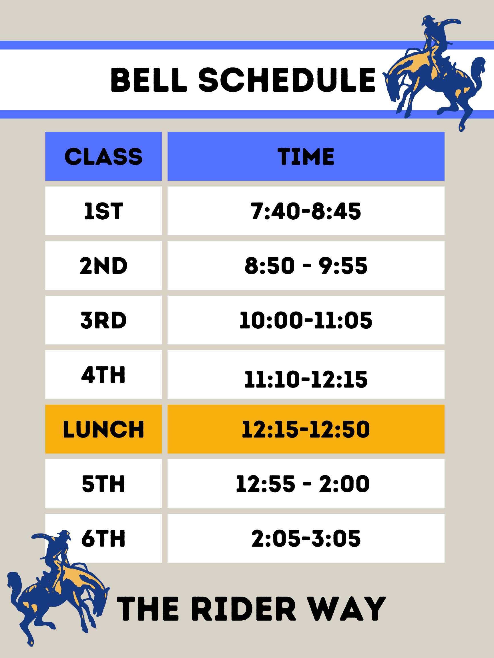Bell Schedule