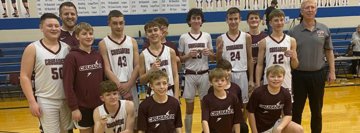 8th Grade Basketball team won  the League championship! 