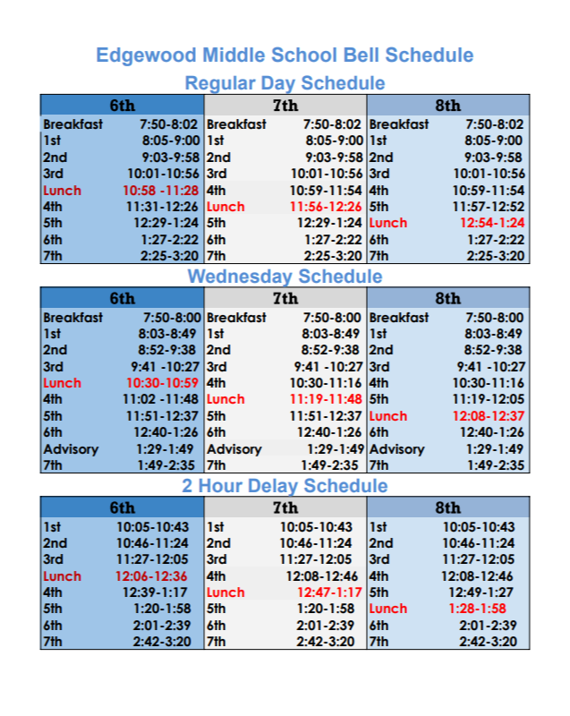 Bell Schedule 24/25