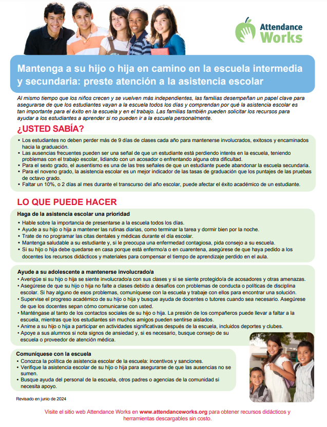 Attendance Matters Spanish