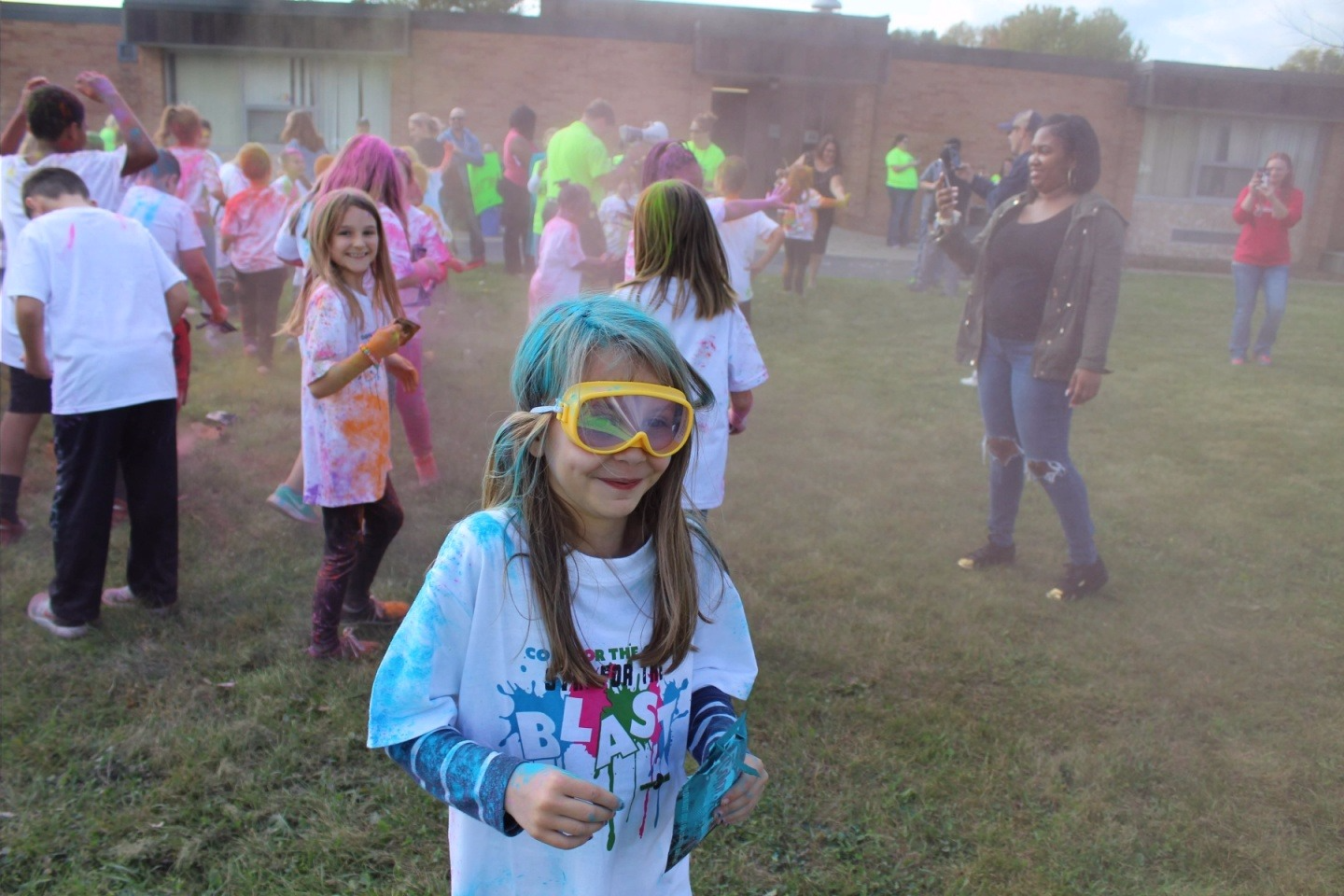 Color Run Fun Photos and Celebration in the school