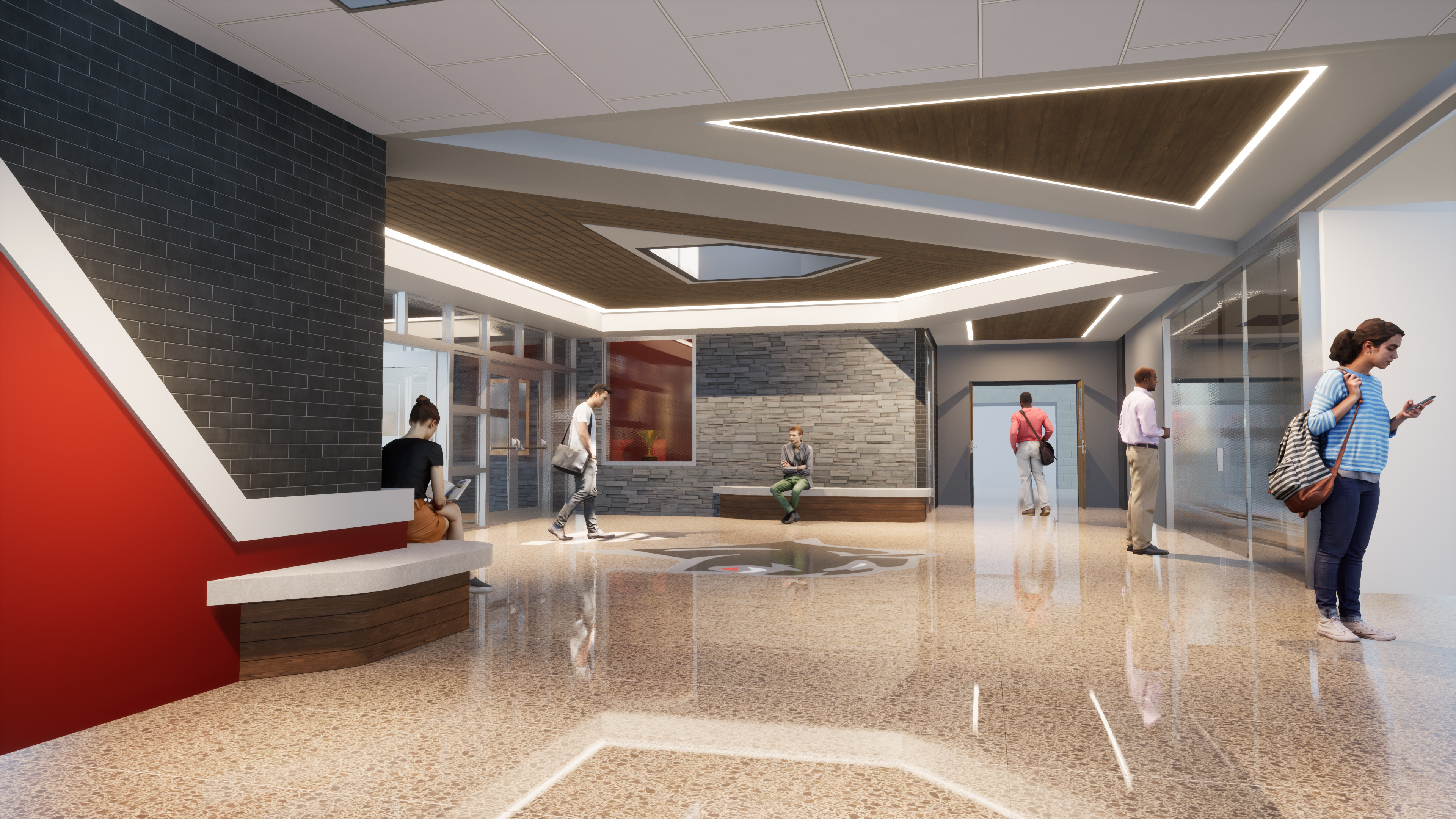 conceptual High School lobby