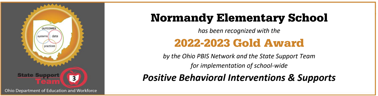 Normandy Elementary PBIS Gold Award image