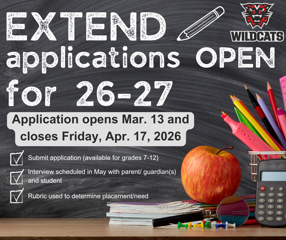 graphic about Extend applications being open Mar. 13 - Apr. 17