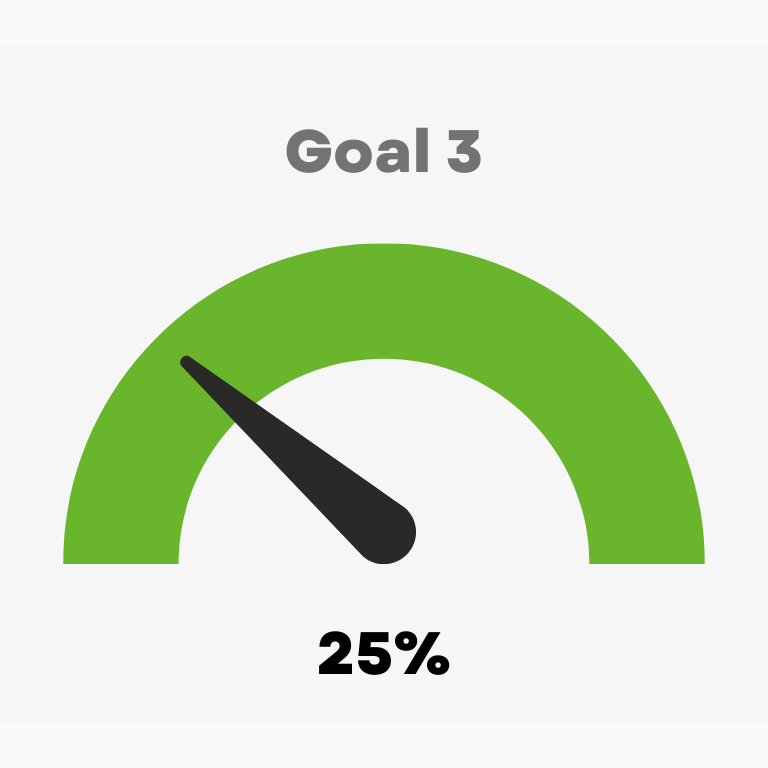 Goal 3 25 percent