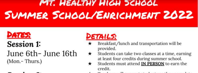 High School Summer School/Enrichment