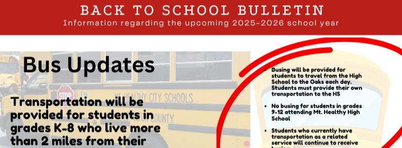 Back to school bulletin