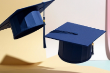 picture of two graduation caps