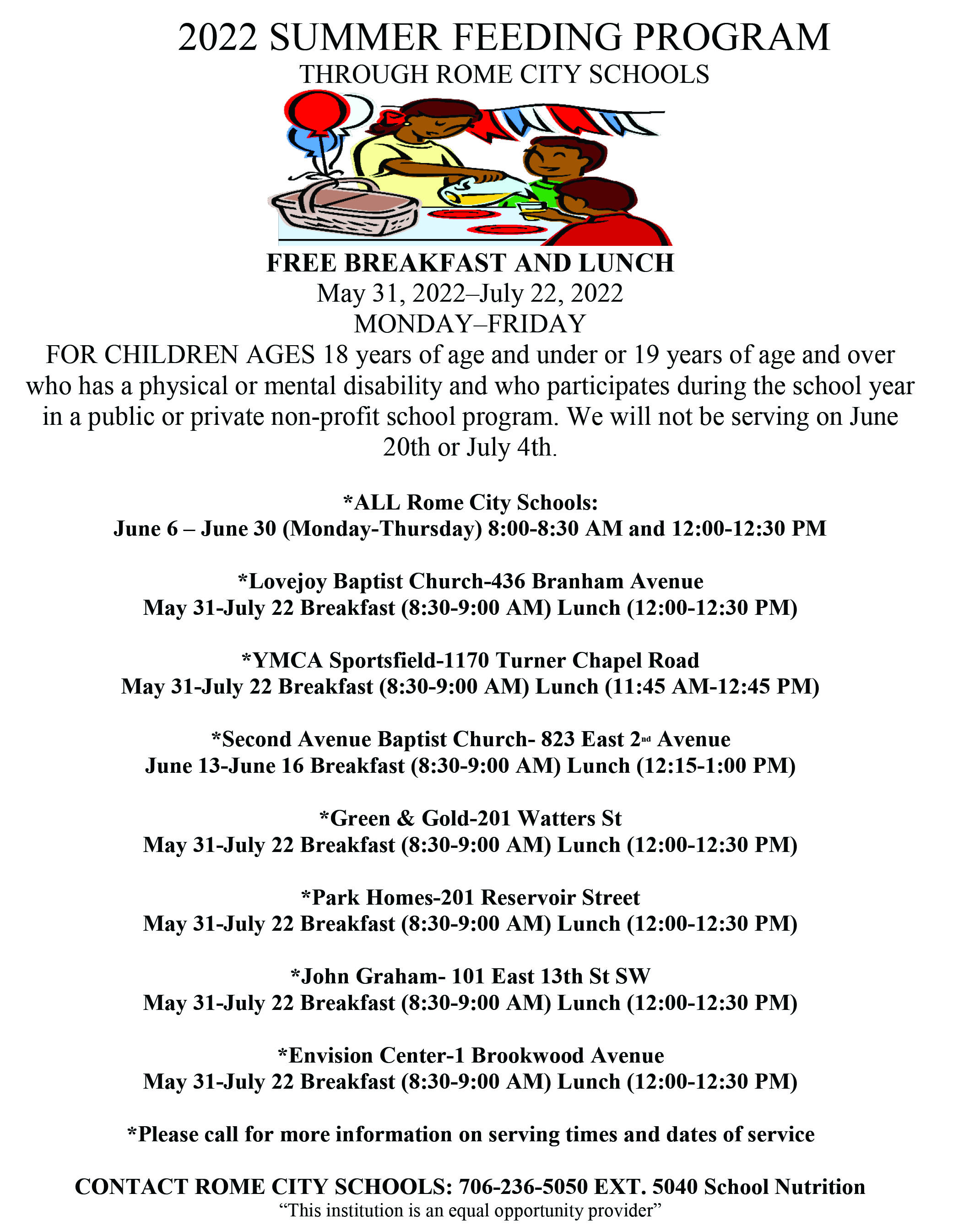 Summer Feeding Program