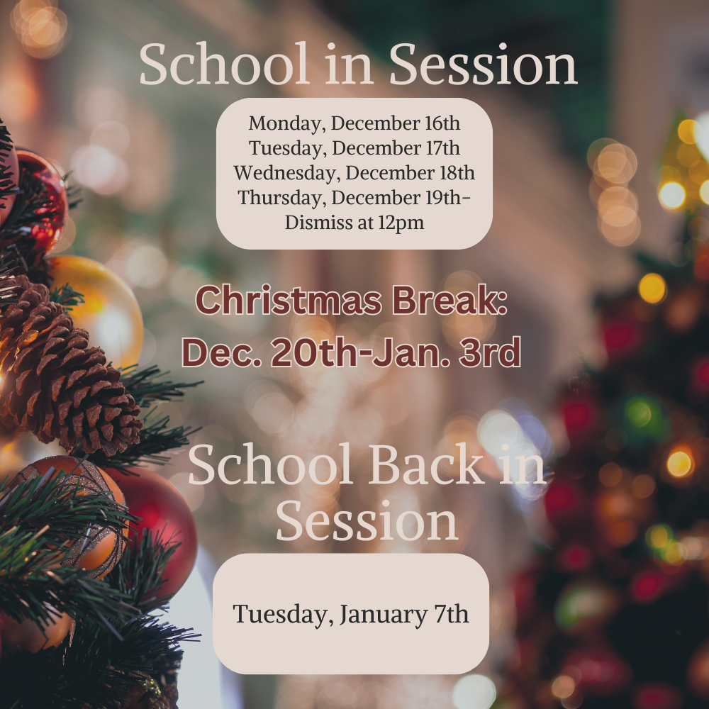 christmas break dec. 20th-Jan 3rd