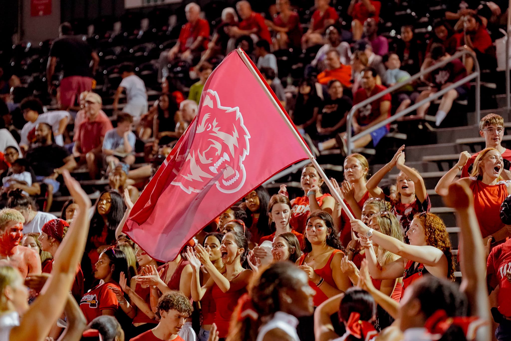 Student section at football