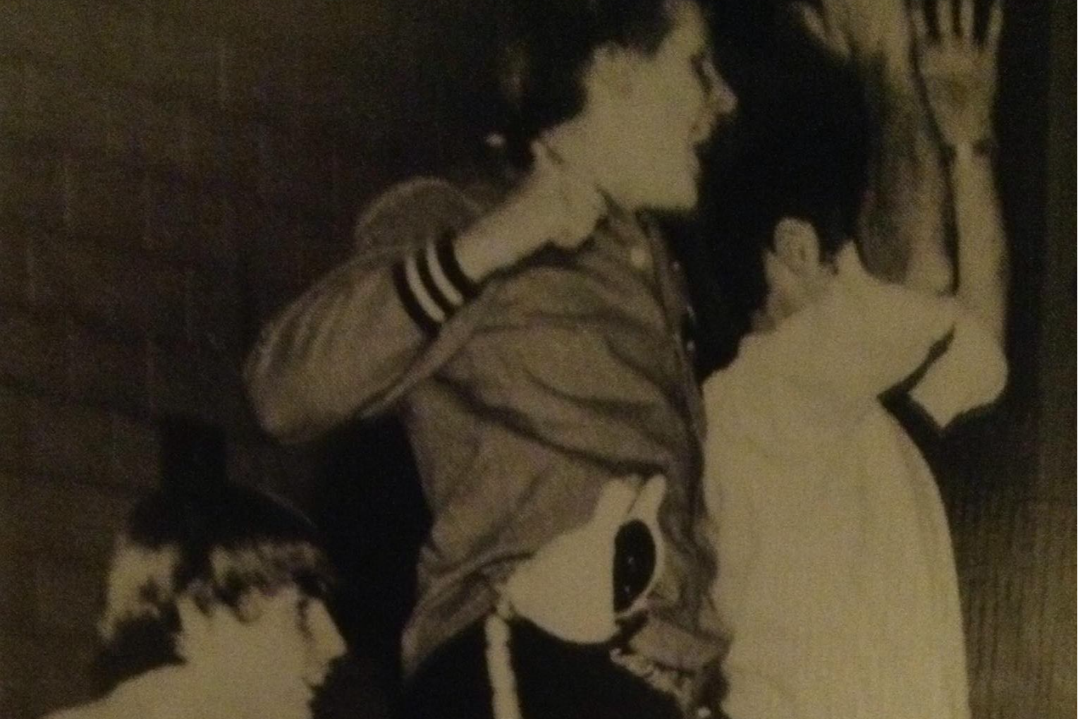 Vintage photo of a school wrestler