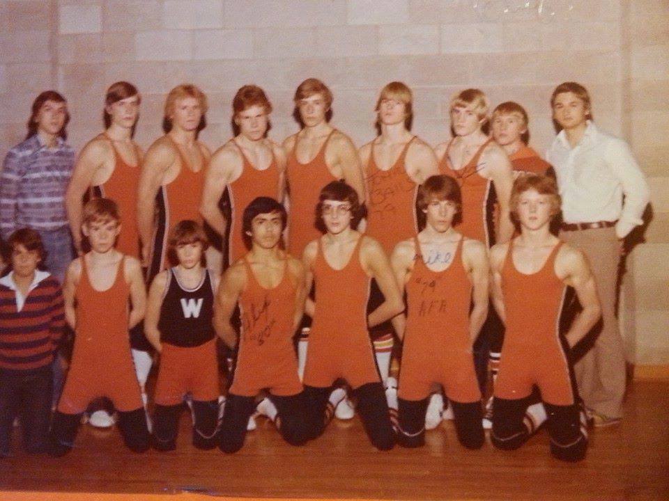 1977-78 wrestling team photo